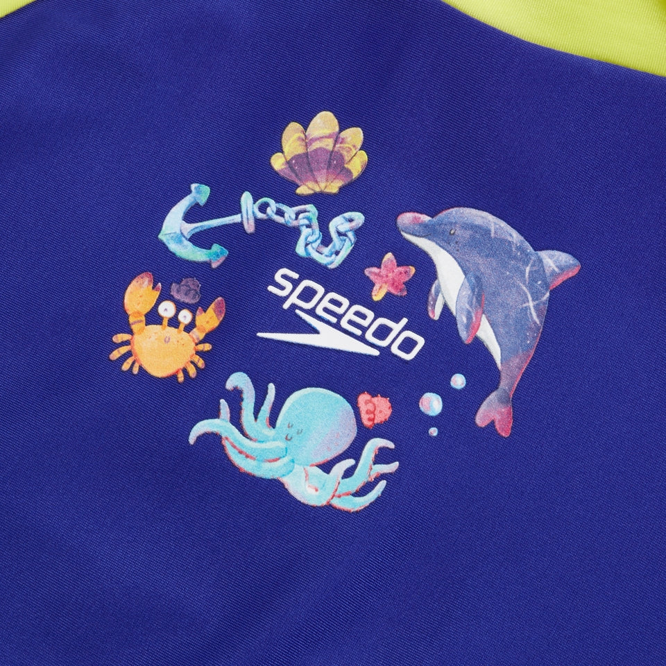 Boys' Digital Long Sleeve Rash Top Blue | Speedo