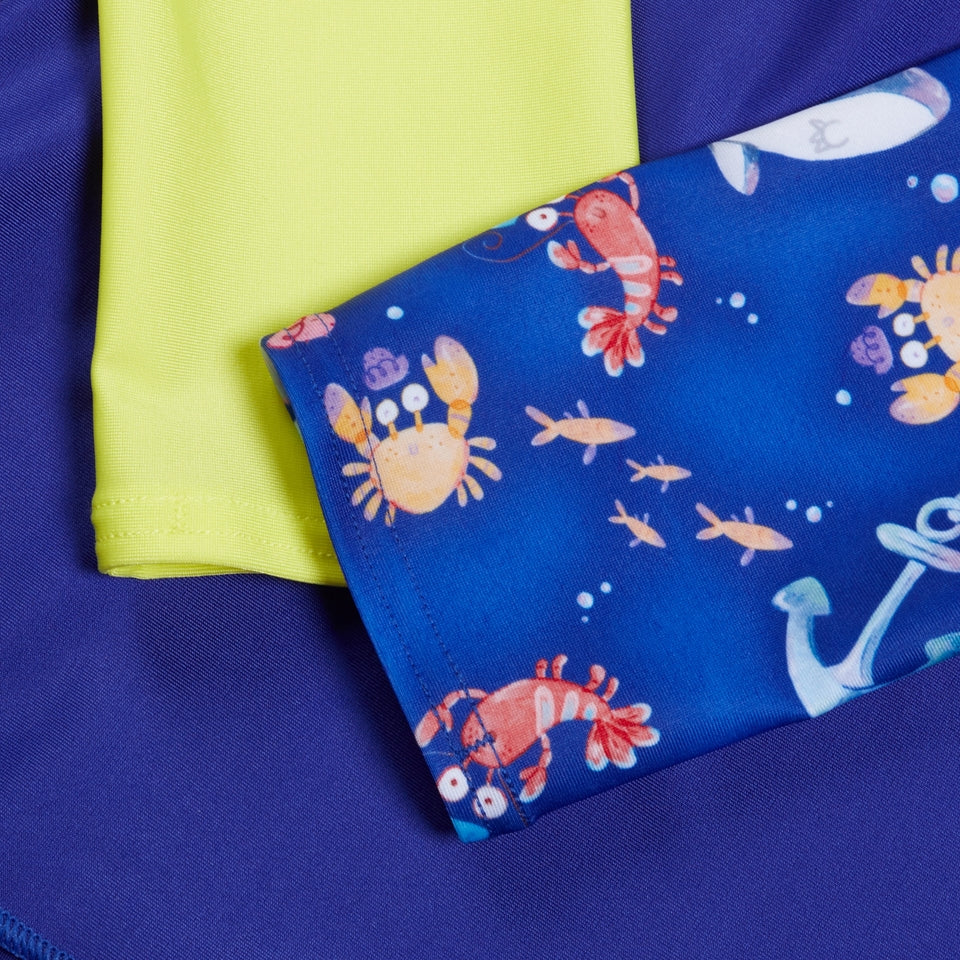 Boys' Digital Long Sleeve Rash Top Blue | Speedo