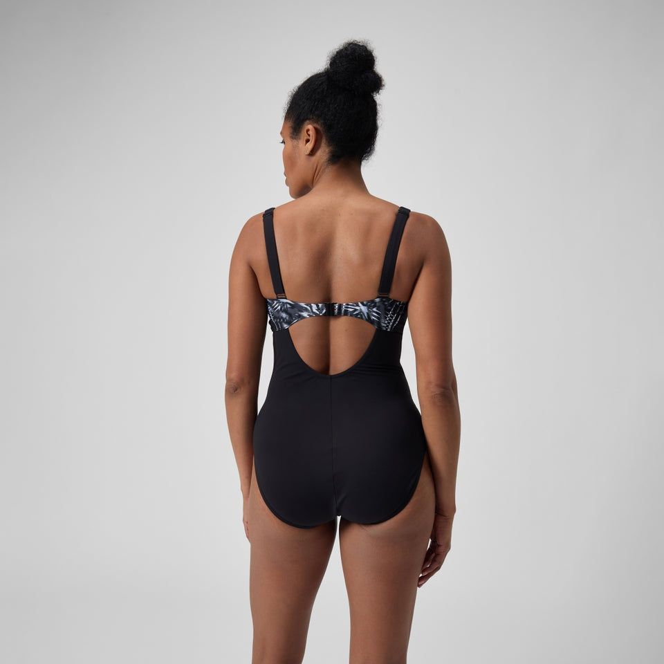 Shaping Printed OpusGem DD+ Swimsuit Black/Grey | Speedo