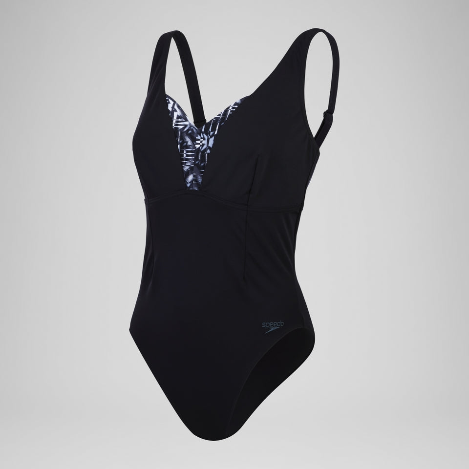 Shaping Printed OpusGem DD+ Swimsuit Black/Grey | Speedo