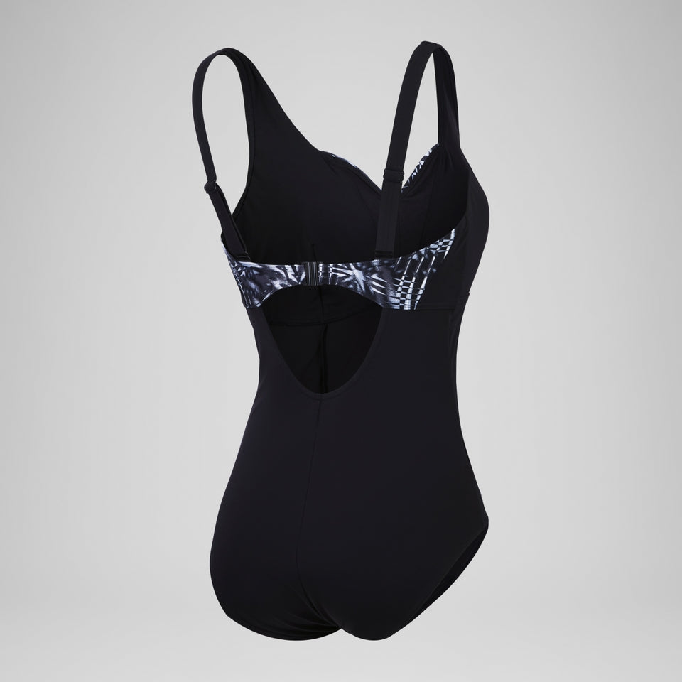 Shaping Printed OpusGem DD+ Swimsuit Black/Grey | Speedo