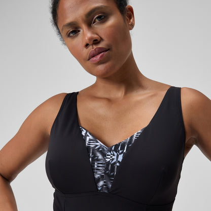 Shaping Printed OpusGem DD+ Swimsuit Black/Grey | Speedo