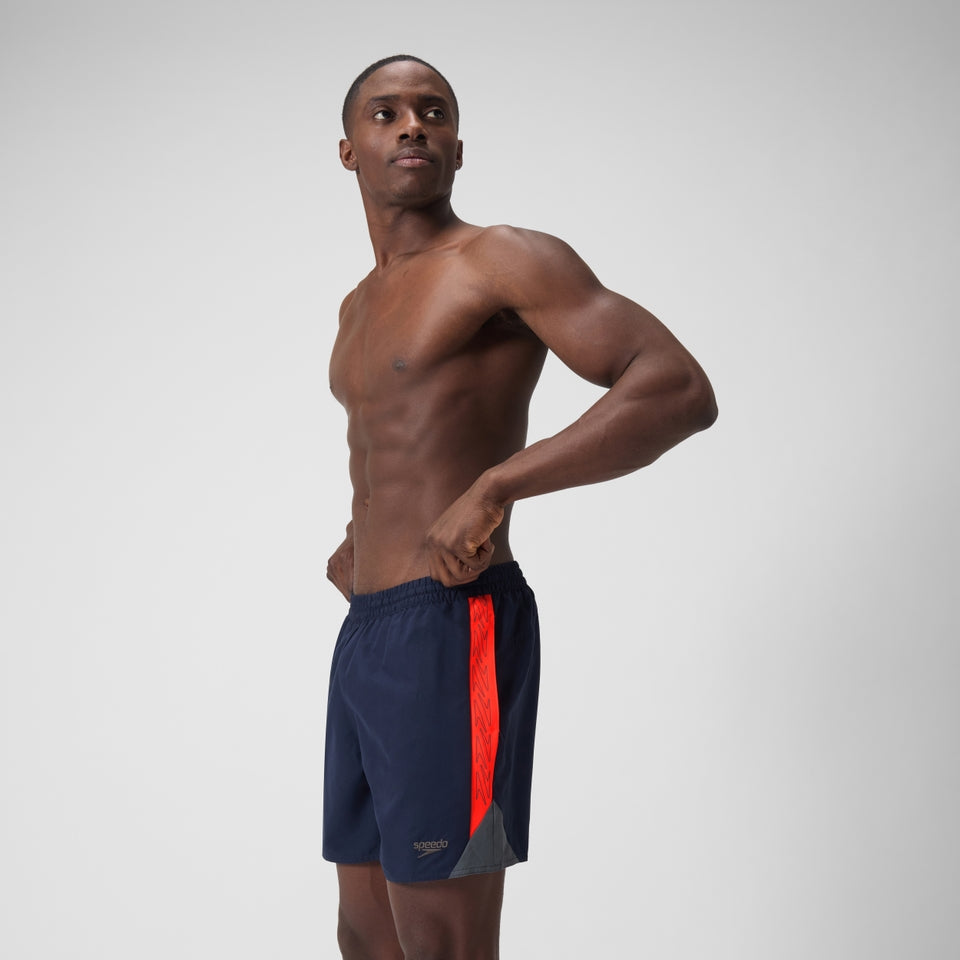 HyperBoom Splice 16" Swim Shorts Navy/Red | Speedo
