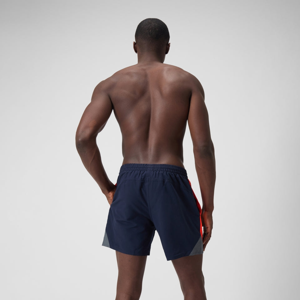 HyperBoom Splice 16" Swim Shorts Navy/Red | Speedo
