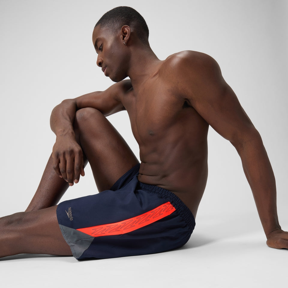 HyperBoom Splice 16" Swim Shorts Navy/Red | Speedo
