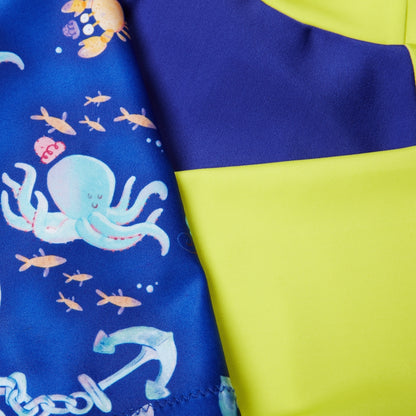 Boys' Digital Short Sleeve Rash Top Blue | Speedo