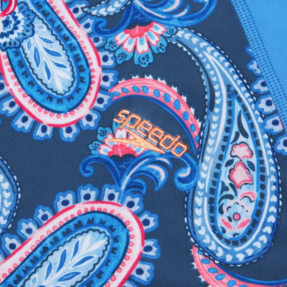 Printed Long Sleeve Swim Tee Navy/Blue | Speedo