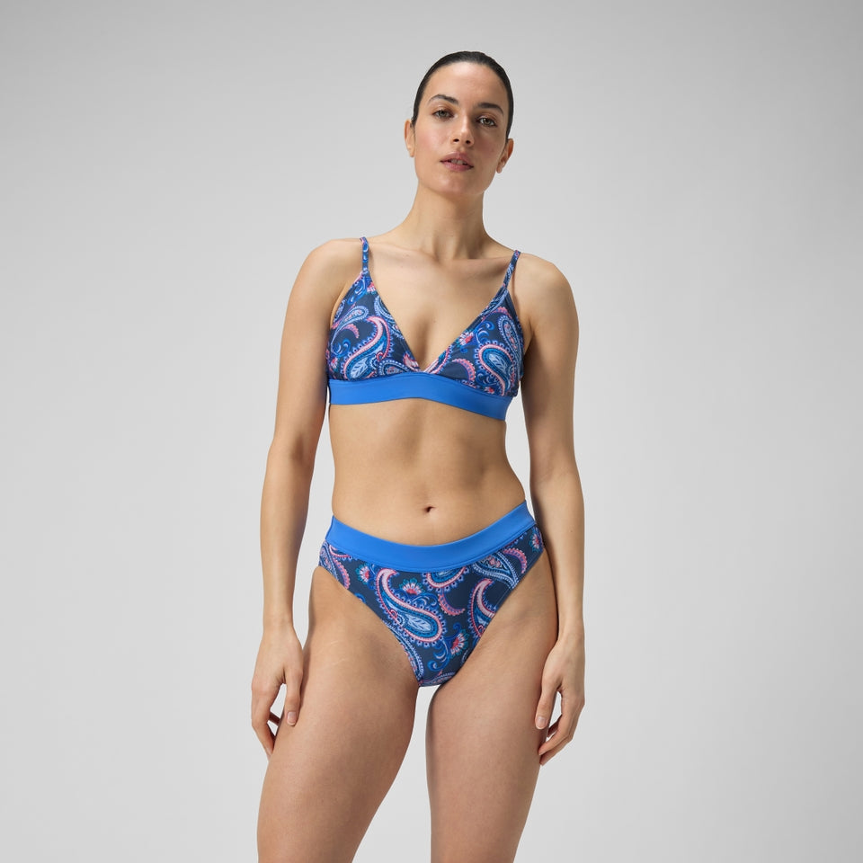 Printed Banded Triangle Bikini Blue/Navy | Speedo