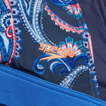 Printed Banded Triangle Bikini Blue/Navy | Speedo