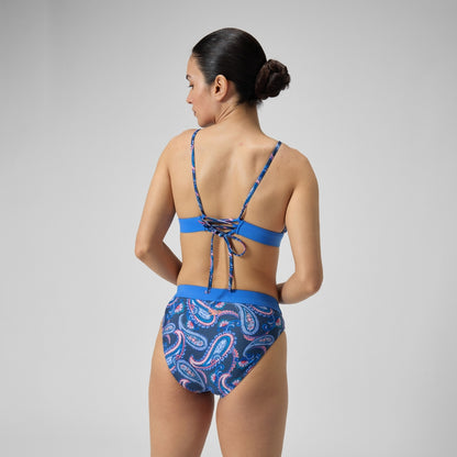 Printed Banded Triangle Bikini Blue/Navy | Speedo