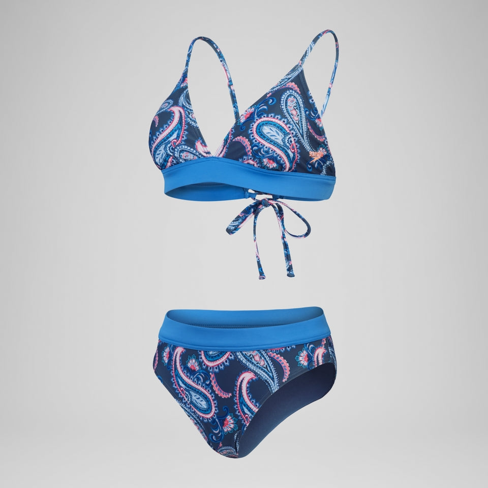 Printed Banded Triangle Bikini Blue/Navy | Speedo