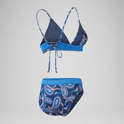 Printed Banded Triangle Bikini Blue/Navy | Speedo
