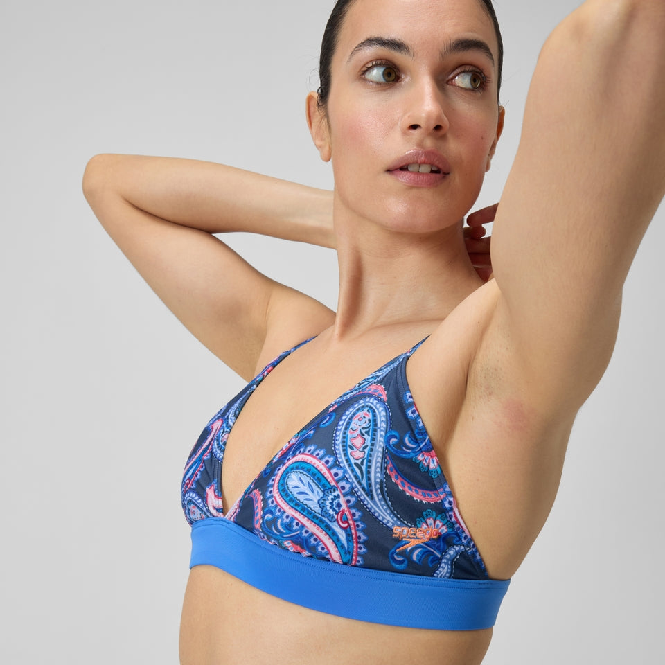 Printed Banded Triangle Bikini Blue/Navy | Speedo