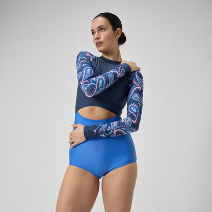 Long Sleeve Extra Low Leg Swimsuit Navy/Blue | Speedo