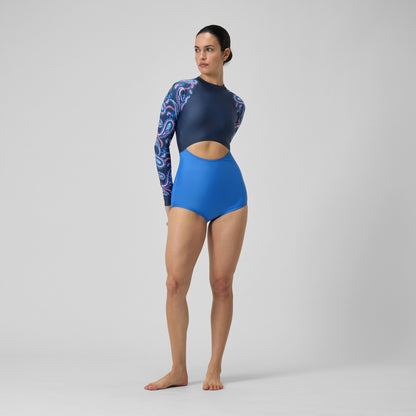 Long Sleeve Extra Low Leg Swimsuit Navy/Blue | Speedo