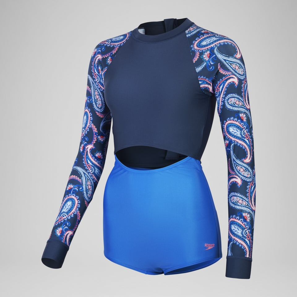 Long Sleeve Extra Low Leg Swimsuit Navy/Blue | Speedo