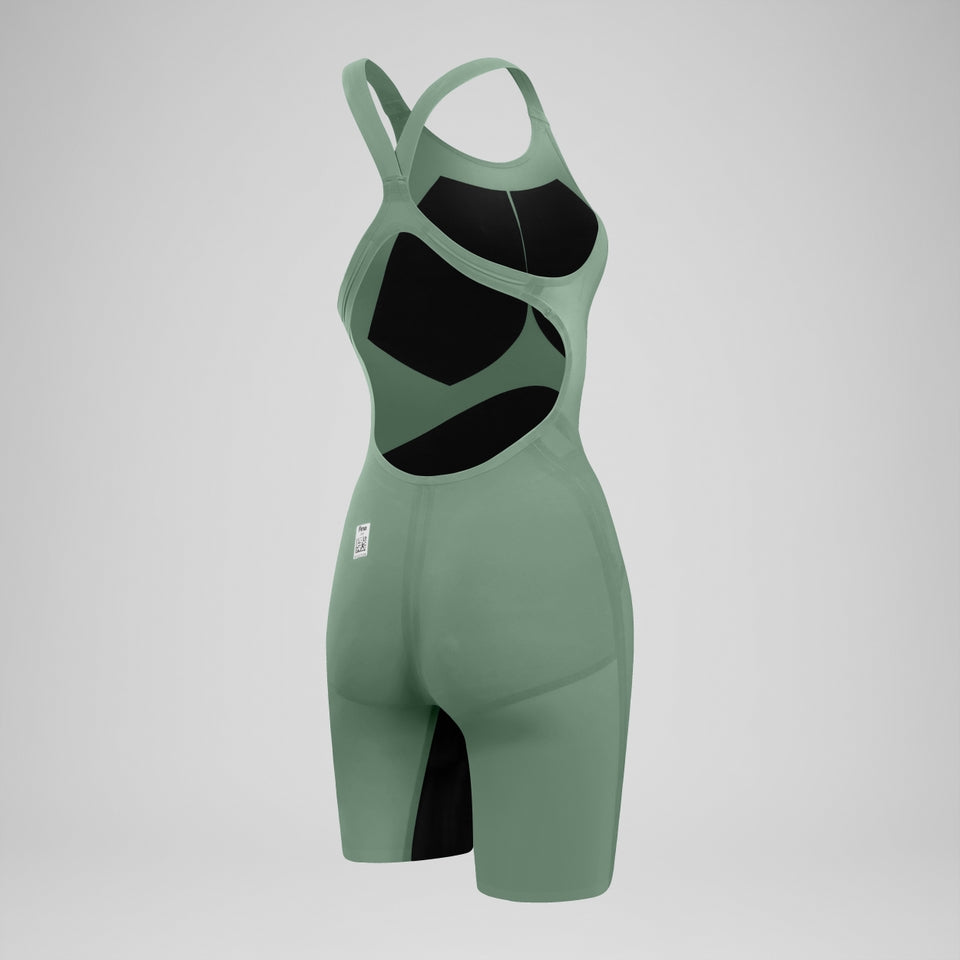 Fastskin LZR Pure Valor 2.0 Openback Kneeskin Green/Black | Speedo