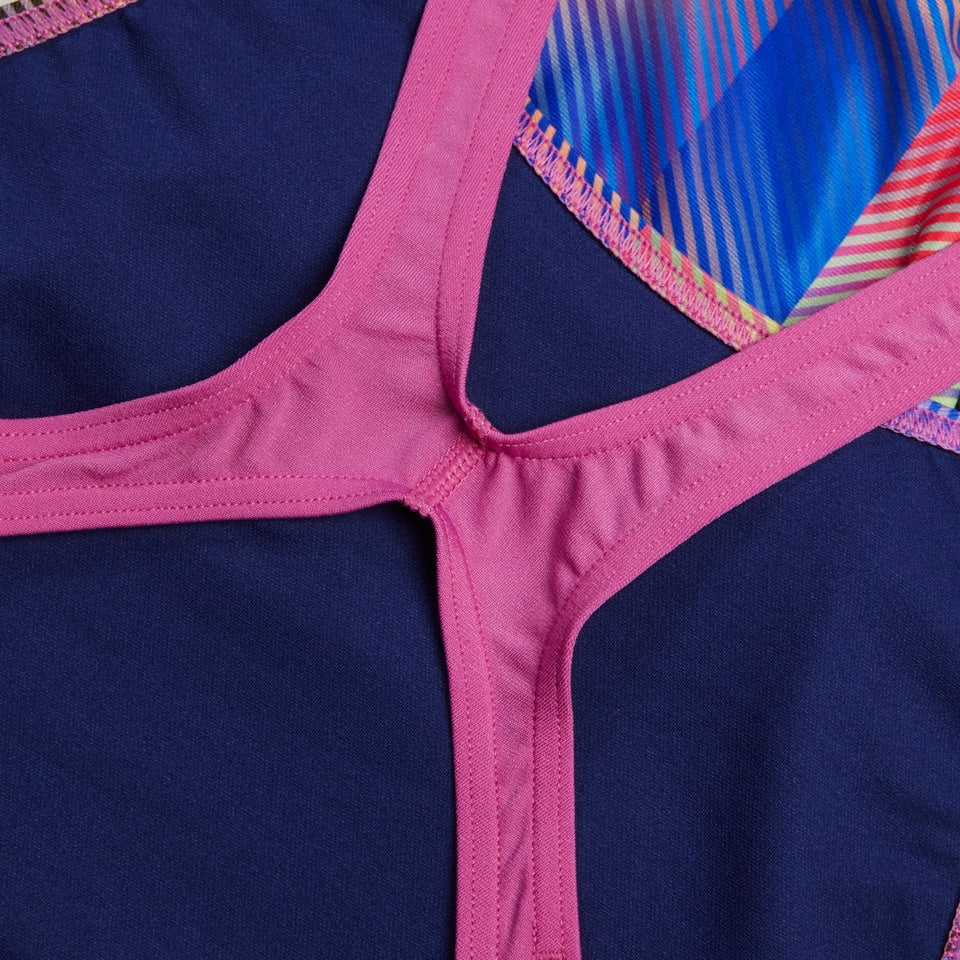 Club Training Allover Digital Rrdbreaker Swimsuit Black/Pink | Speedo