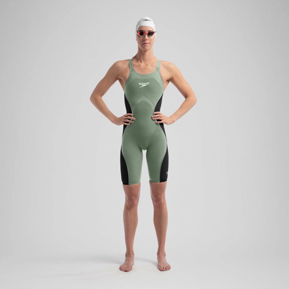 Fastskin LZR Pure Intent 2.0 Closedback Kneeskin Green/Black | Speedo