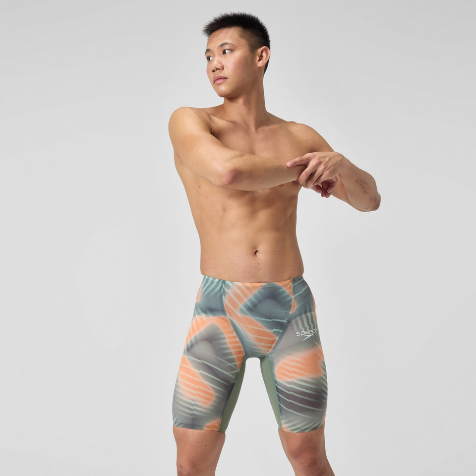 Fastskin LZR Pure Valor 2.0 High Waist Jammer Green/Orange | Speedo