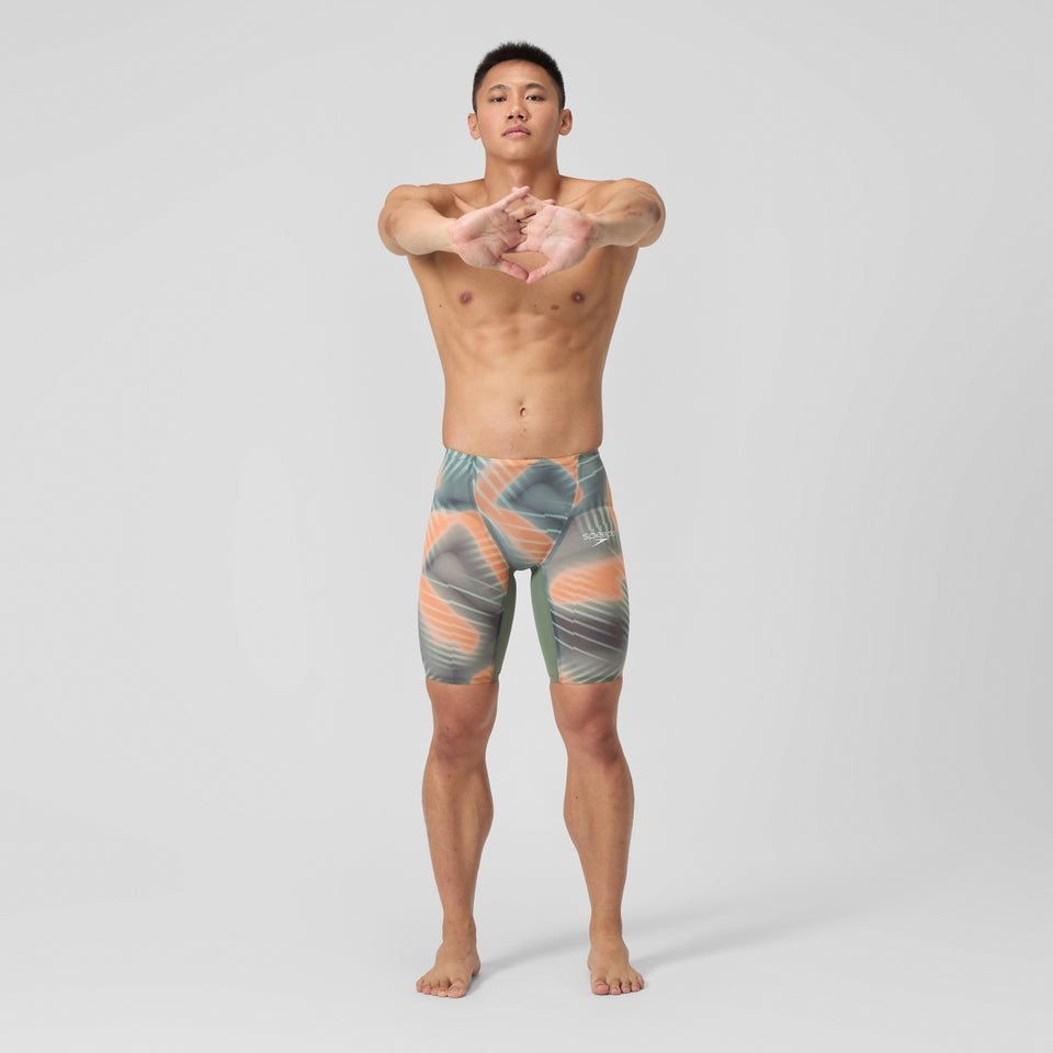 Fastskin LZR Pure Valor 2.0 High Waist Jammer Green/Orange | Speedo