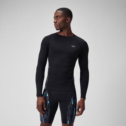 Endurance+ Splice Rash Top Black/Grey | Speedo