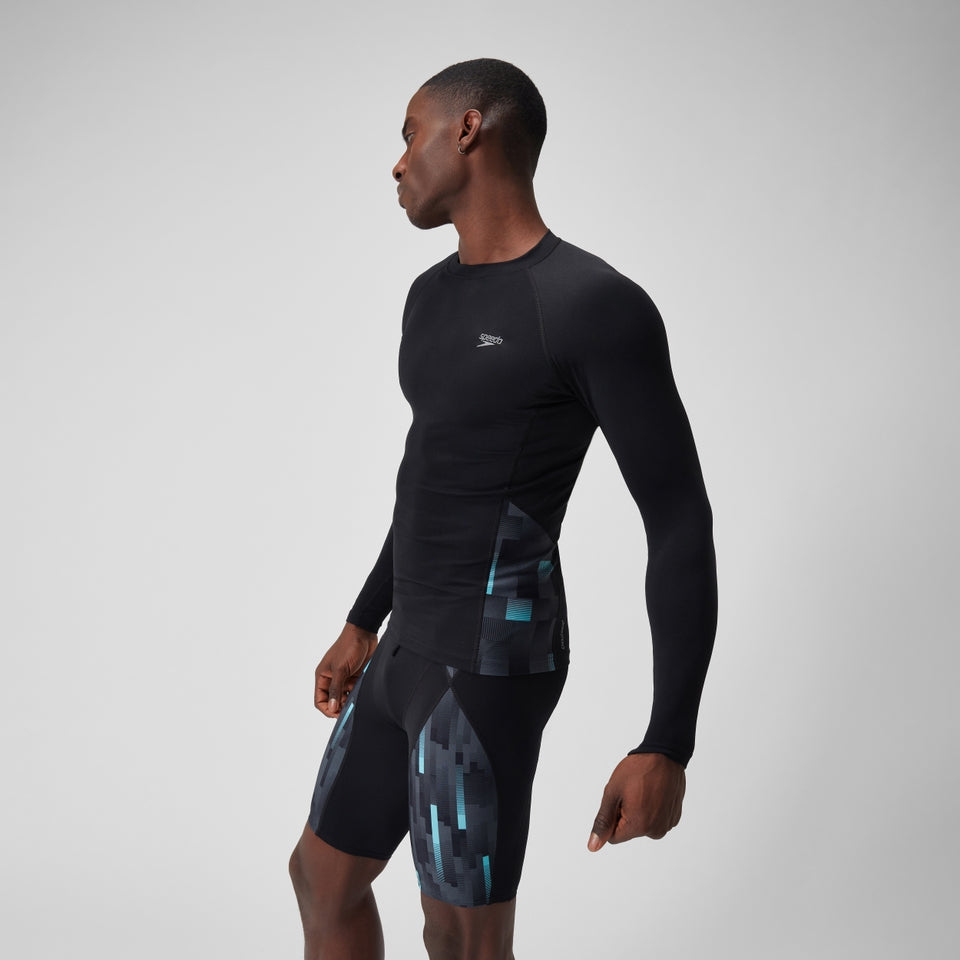 Endurance+ Splice Rash Top Black/Grey | Speedo