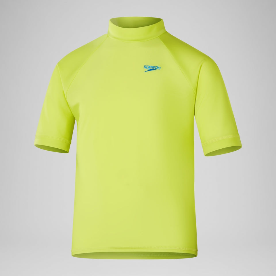 Boys' Printed Short Sleeve Rash Top Yellow | Speedo