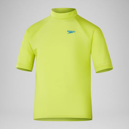 Boys' Printed Short Sleeve Rash Top Yellow | Speedo