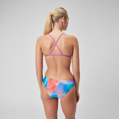 Club Training Allover Digital Hipster Brief Bikini Bottom Pink/Yellow | Speedo