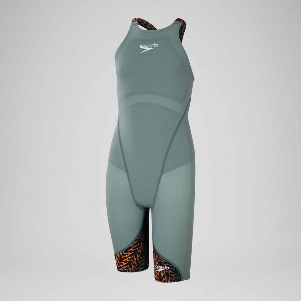Girls' Fastskin LZR Ignite Kneeskin Green/Black | Speedo