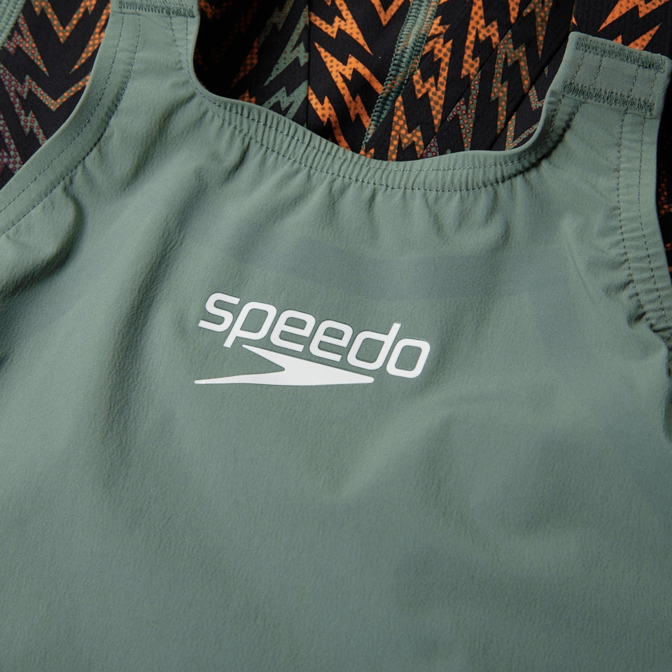 Girls' Fastskin LZR Ignite Kneeskin Green/Black | Speedo