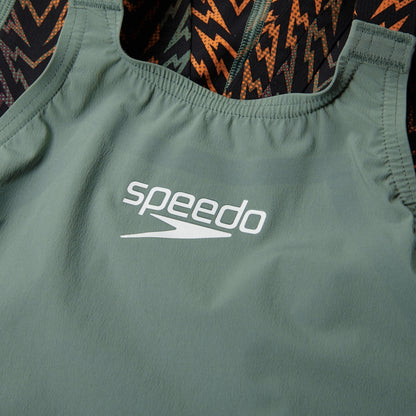 Girls' Fastskin LZR Ignite Kneeskin Green/Black | Speedo