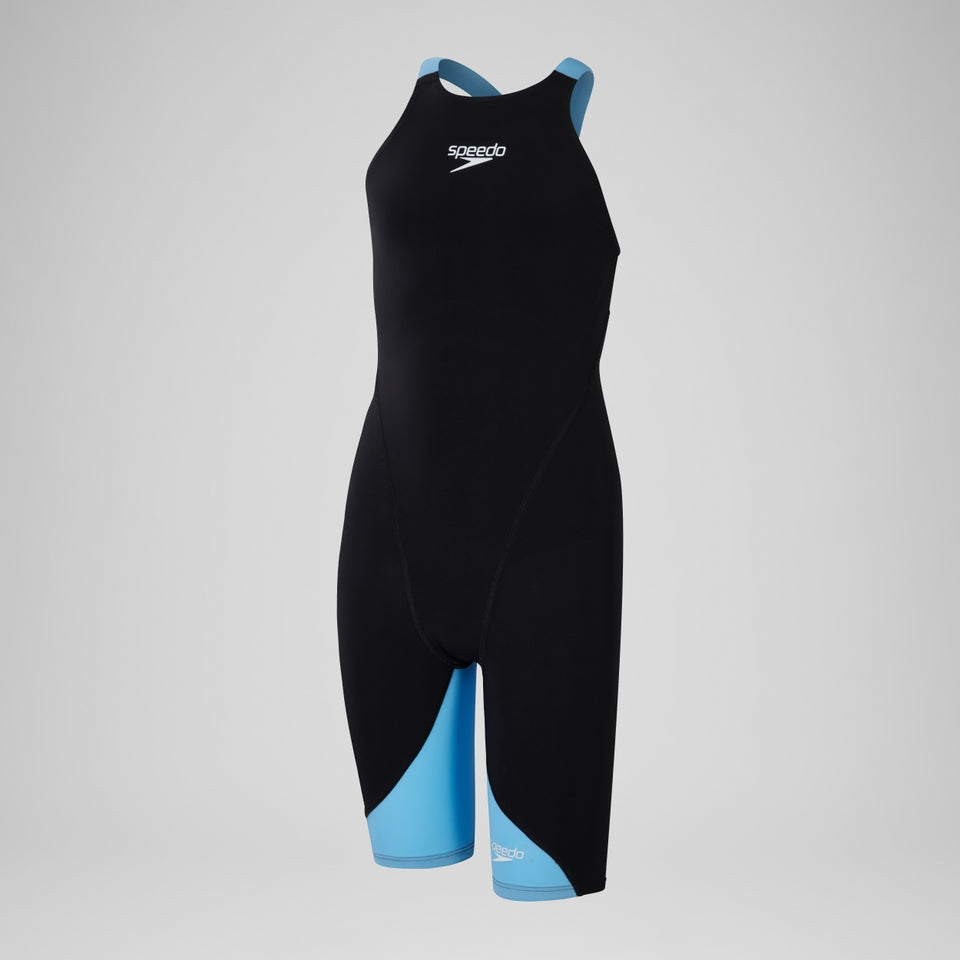 Girls' Fastskin LZR Ignite Kneeskin Black/Blue | Speedo