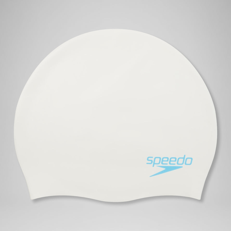 Plain Moulded Silicone Junior Cap White | Speedo