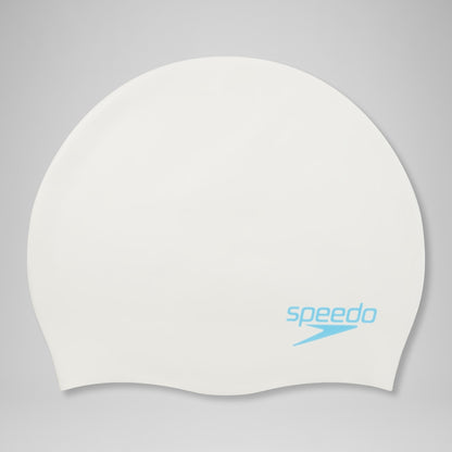 Plain Moulded Silicone Junior Cap White | Speedo