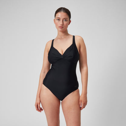 Shaping Cross Knot Swimsuit Black | Speedo