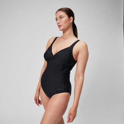 Shaping Cross Knot Swimsuit Black | Speedo