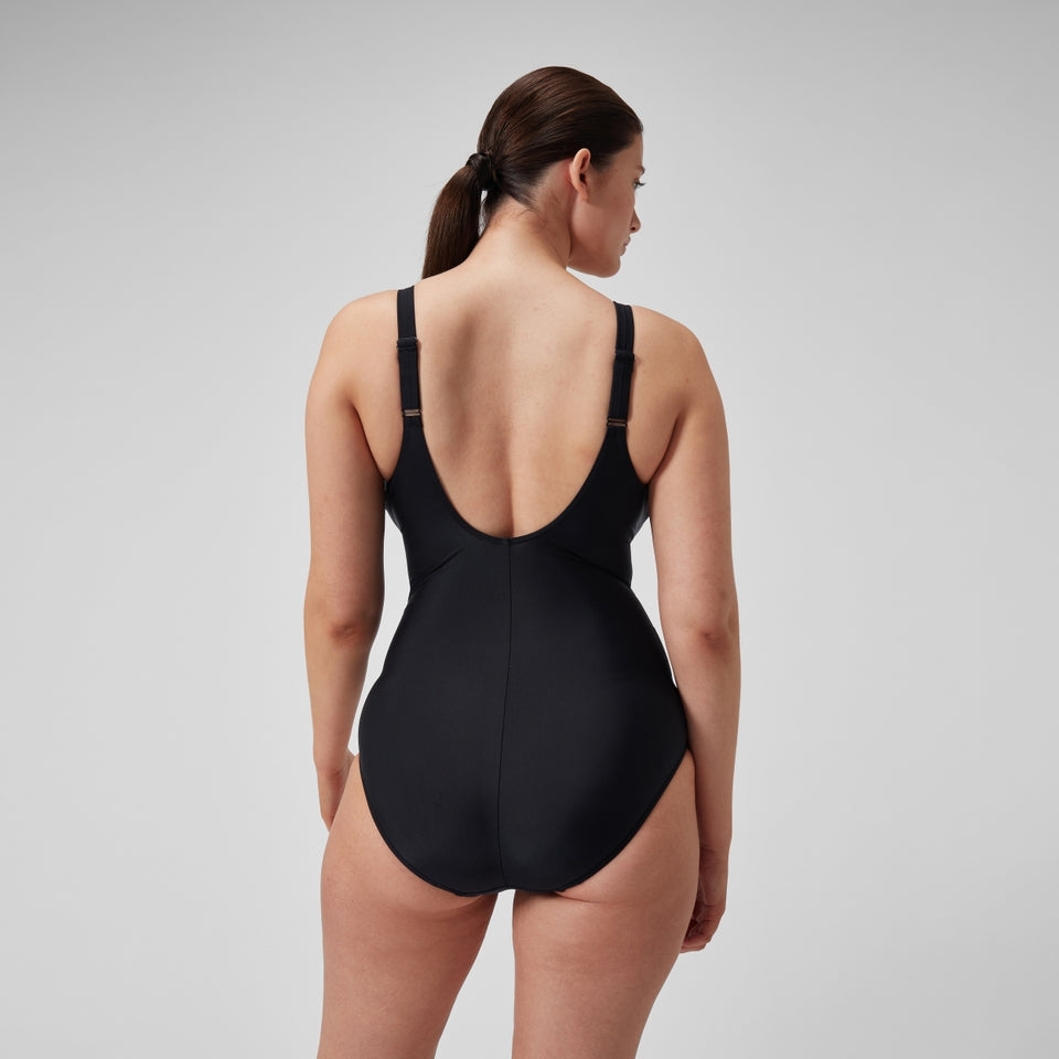 Shaping Cross Knot Swimsuit Black | Speedo