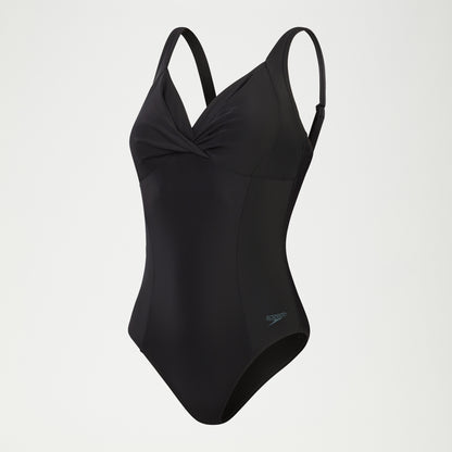 Shaping Cross Knot Swimsuit Black | Speedo