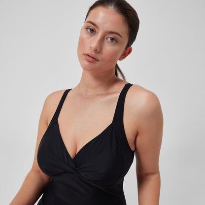Shaping Cross Knot Swimsuit Black | Speedo