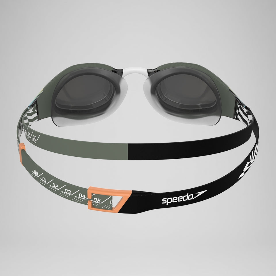 Fastskin Hyper Elite Mirror Goggles Green/Black/Orange | Speedo