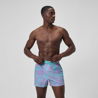 Printed 14'' Redondo Edge Swim Shorts Pink/Blue | Speedo