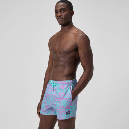 Printed 14'' Redondo Edge Swim Shorts Pink/Blue | Speedo