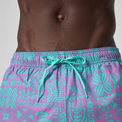 Printed 14'' Redondo Edge Swim Shorts Pink/Blue | Speedo