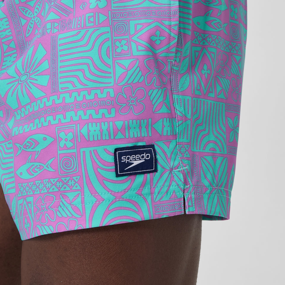 Printed 14'' Redondo Edge Swim Shorts Pink/Blue | Speedo