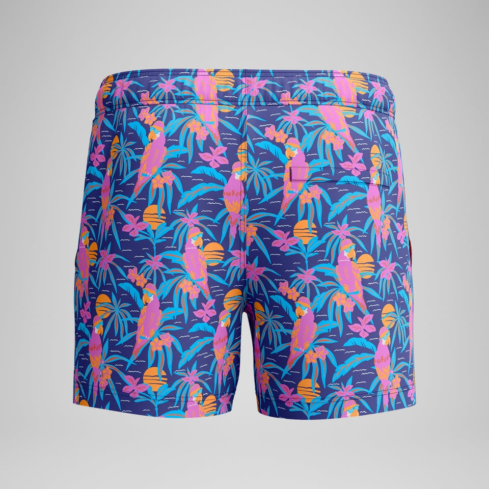 Mens Printed 14'' Redondo Edge Swim Shorts Blue/Pink | Speedo