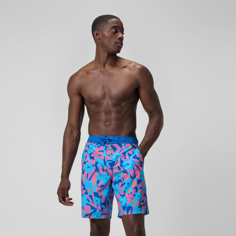 Printed 20'' Bondi Swim Shorts Blue/Pink | Speedo