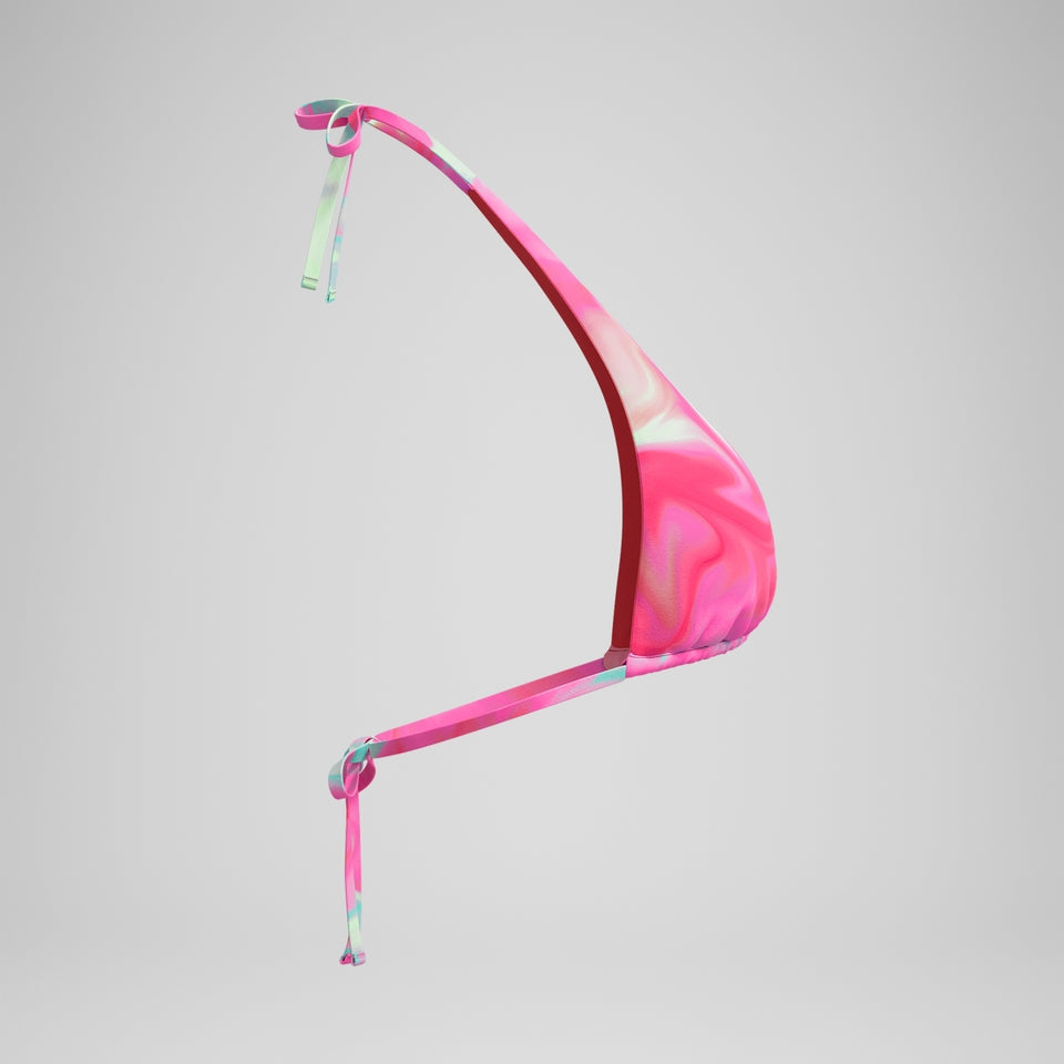 FLU3NTE Printed Convertible Bikini Top Pink/Coral | Speedo