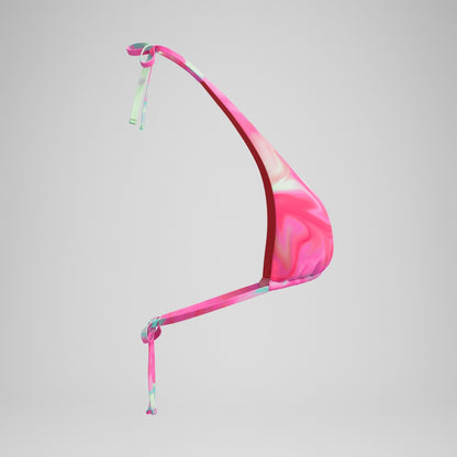 FLU3NTE Printed Convertible Bikini Top Pink/Coral | Speedo